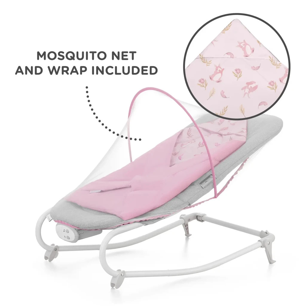 Крісло-гойдалка Kinderkraft шезлонг Felio 2 Peony Rose (5902533921096) - зображення 8