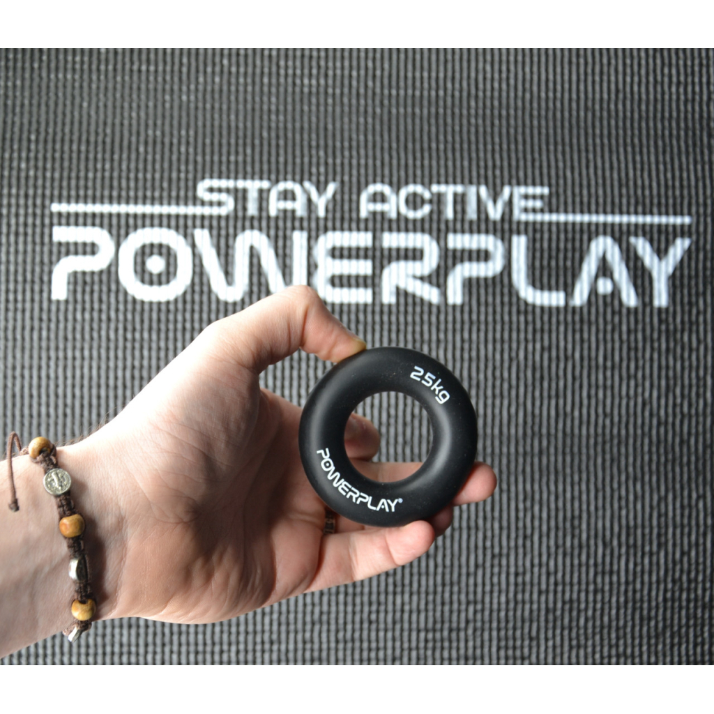 Еспандер PowerPlay PP-4324 Hand Grip Ring Hard 25 кг Чорний (PP_4324_25kg) - зображення 6
