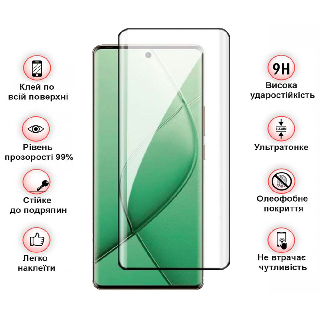 Скло захисне BeCover Tecno Spark 20 Pro Plus (KJ7) Black (712348) - зображення 3