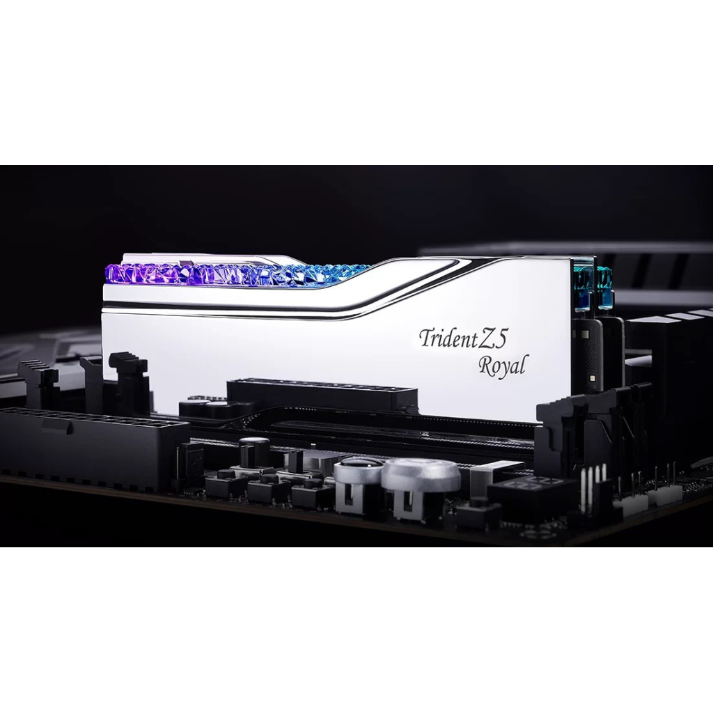 Модуль пам'яті для комп'ютера DDR5 32GB (2x16GB) 7600 MHz Trident Z5 Royal Silver G.Skill (F5-7600J3646G16GX2-TR5S) - зображення 5