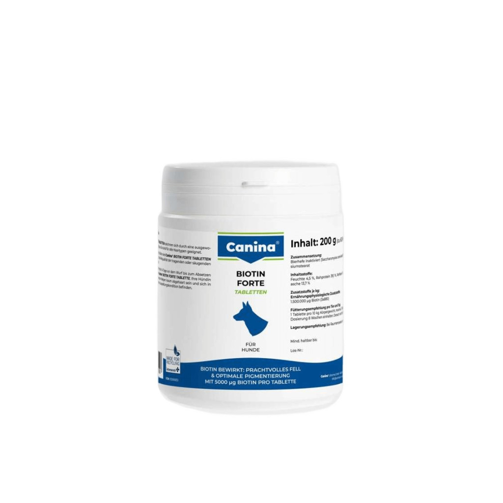 Вітаміни для собак Canina Biotin Forte Інтенсивний курс для шерсті 60 таблеток (4027565101108) - изображение 1