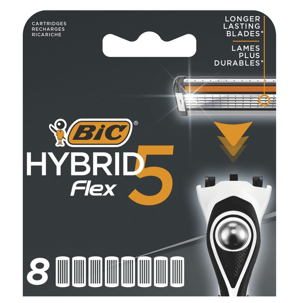 Змінні касети Bic Flex 5 Hybrid 8 шт. (3086123675773) - зображення 1
