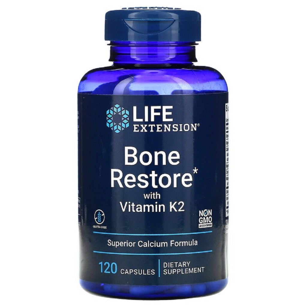 Вітамінно-мінеральний комплекс Life Extension Відновлення Кістей + К2, Bone Restore with Vitamin K2 120 Ка (LEX-17271) - зображення 1
