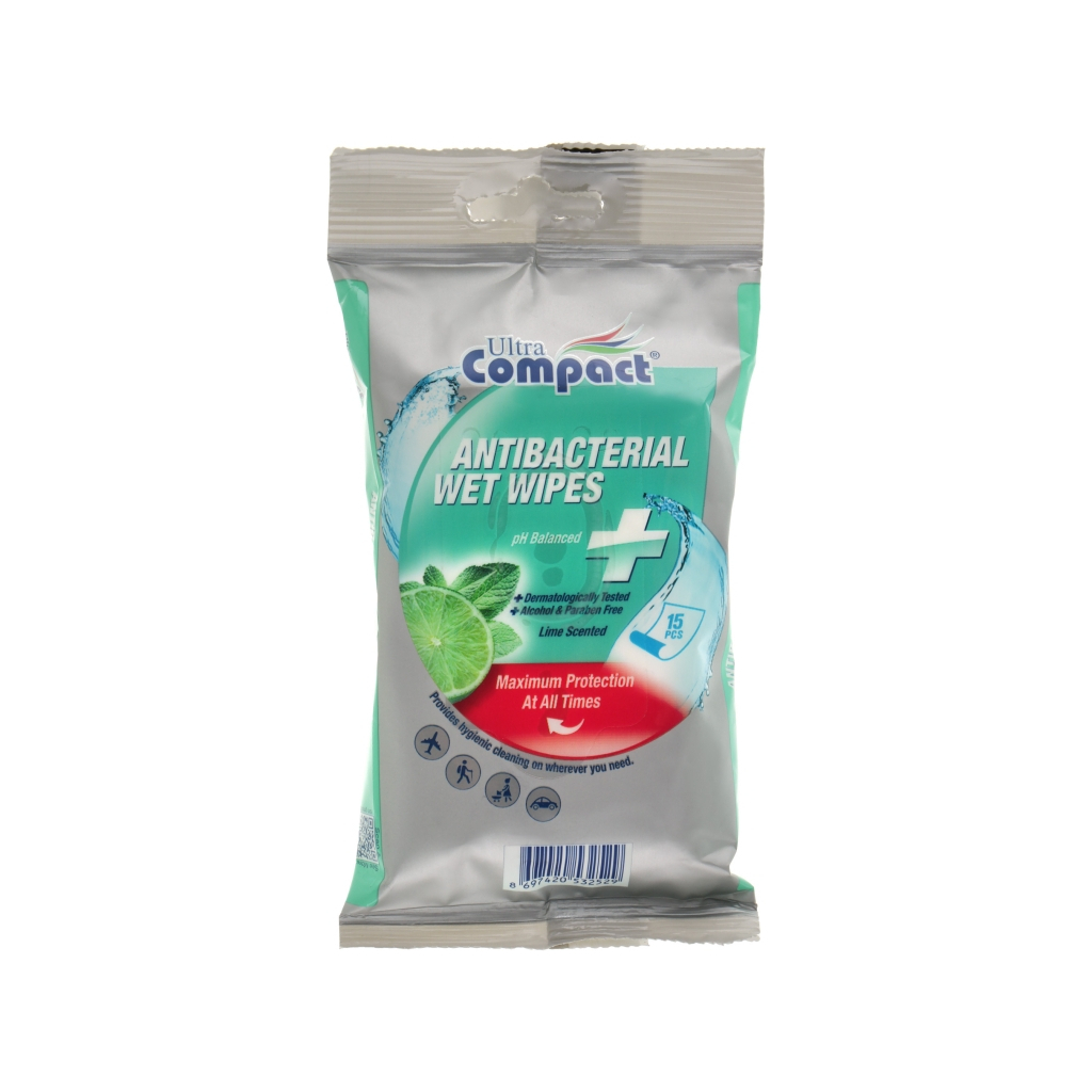 Вологі серветки Ultra Compact Антибактеріальні 15 шт. (8697420532529) - зображення 1
