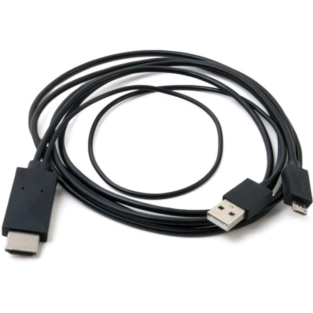 Перехідник MHL, microUSB (5pin) M, USB M-HDMI AM (1.8m) Extradigital (KBV1683) - зображення 1