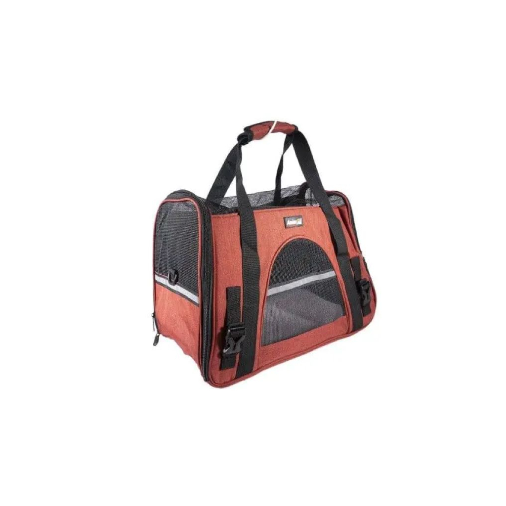 Переноска для тварин AnimAll HJ-8003 м'яка 48х25х33 см бордова (2000981206246) - зображення 1