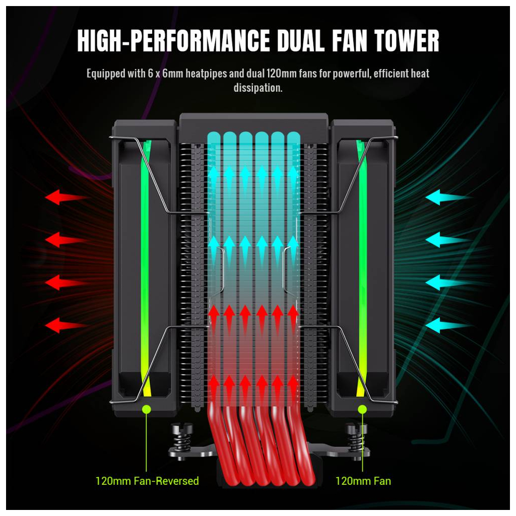 Кулер до процесора Gamemax SIGMA 620 BK - зображення 10