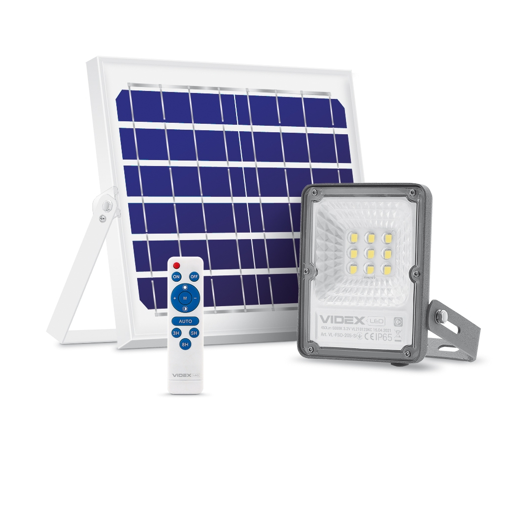 Прожектор Videx LED прожектор автономний 10W 5000K сенсорний (VL-FSO-205-S) - зображення 1