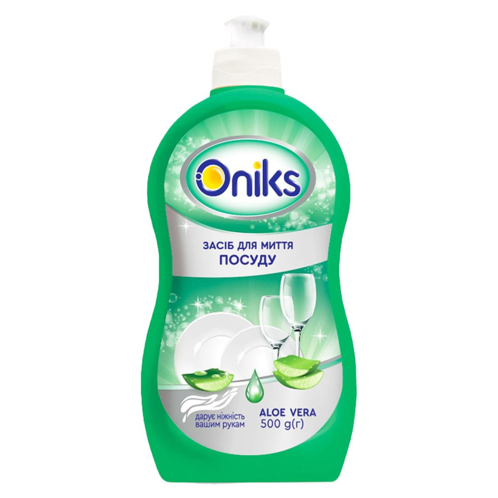 Засіб для ручного миття посуду Oniks Алое вера 500 г (4820191760400) - зображення 1