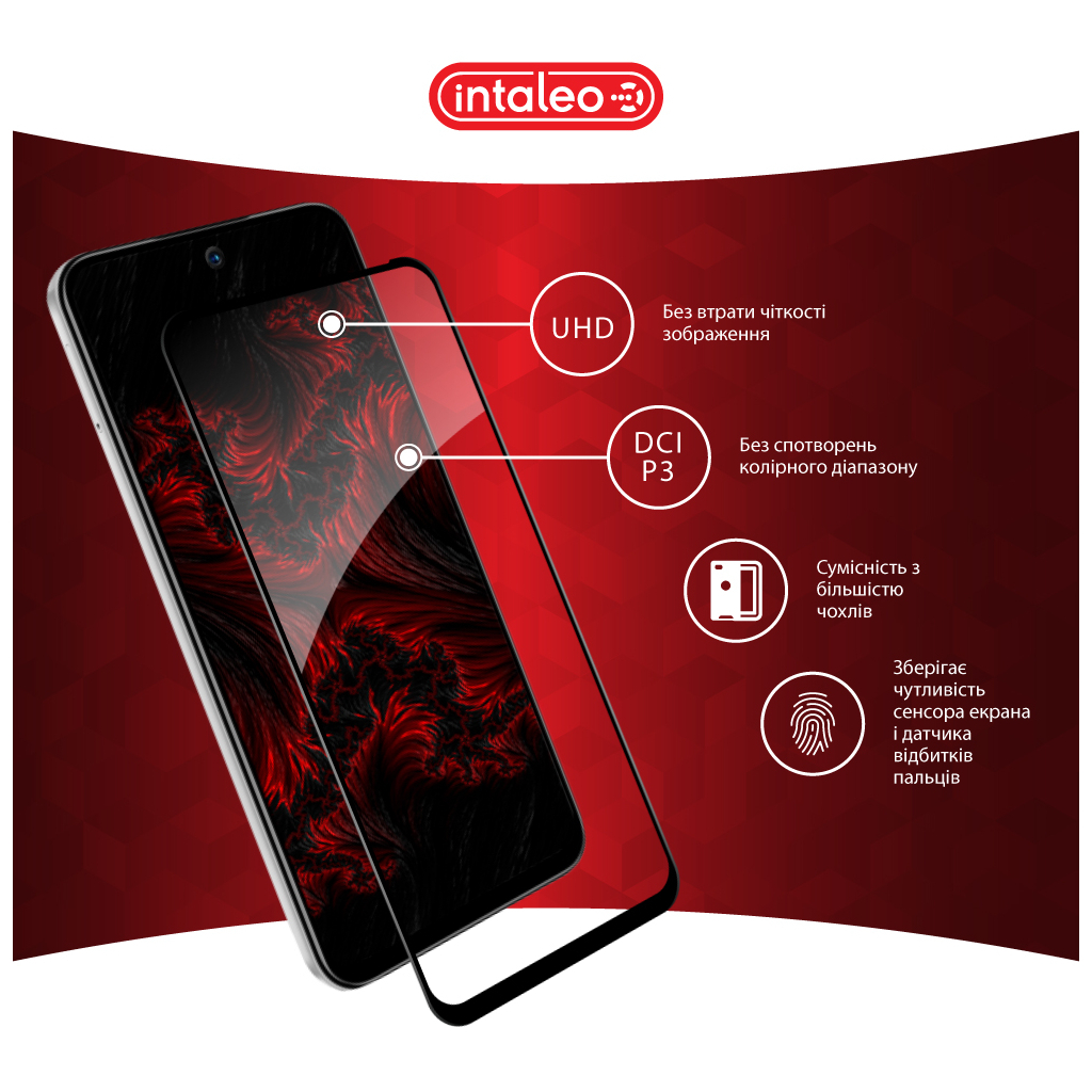 Скло захисне Intaleo Full Glue Tecno Spark 30C Black (1283126599361) - зображення 4