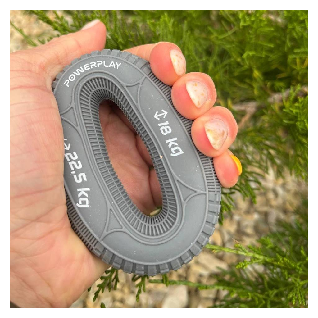Еспандер PowerPlay PP-4330 Hand Grip Loops Medium 18-22,5 кг Сірий (PP_4330_Grey_(18-22.5kg)) - зображення 4