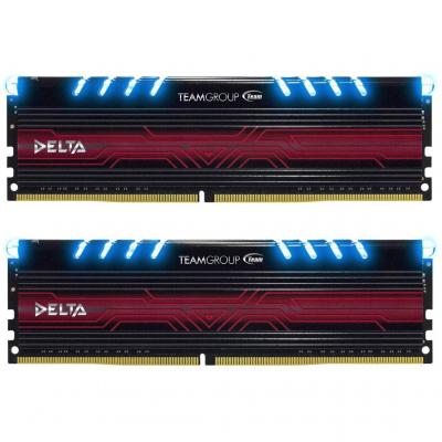 Модуль пам'яті для комп'ютера DDR4 16GB (2x8GB) 3000 MHz Delta Blue LED Team (TDTBD416G3000HC16CDC01) - зображення 1