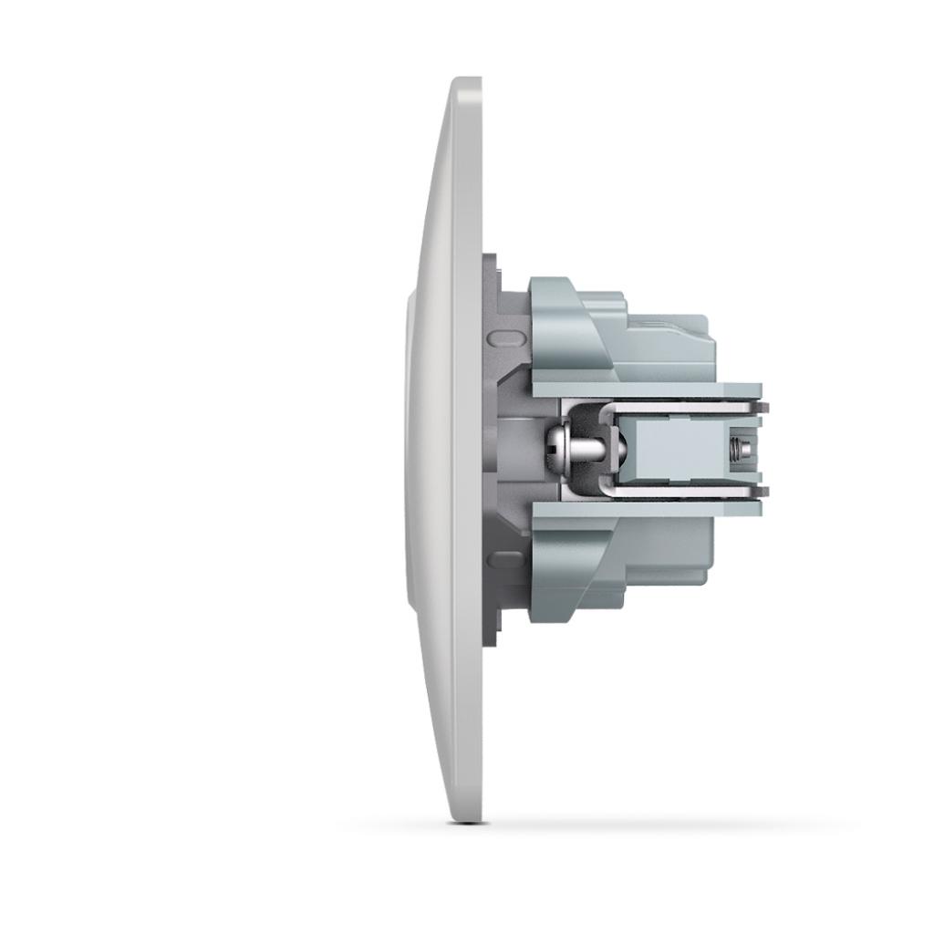 Розетка Videx BINERA 2ая із заземленням кремова (VF-BNSK1G-SS) - изображение 3