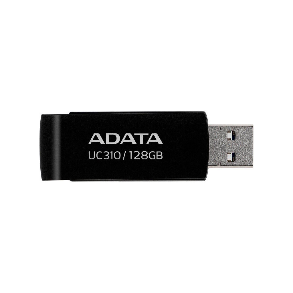 USB флеш накопичувач ADATA 128GB UC310 USB 3.2 Black (UC310-128G-RBK) - изображение 2
