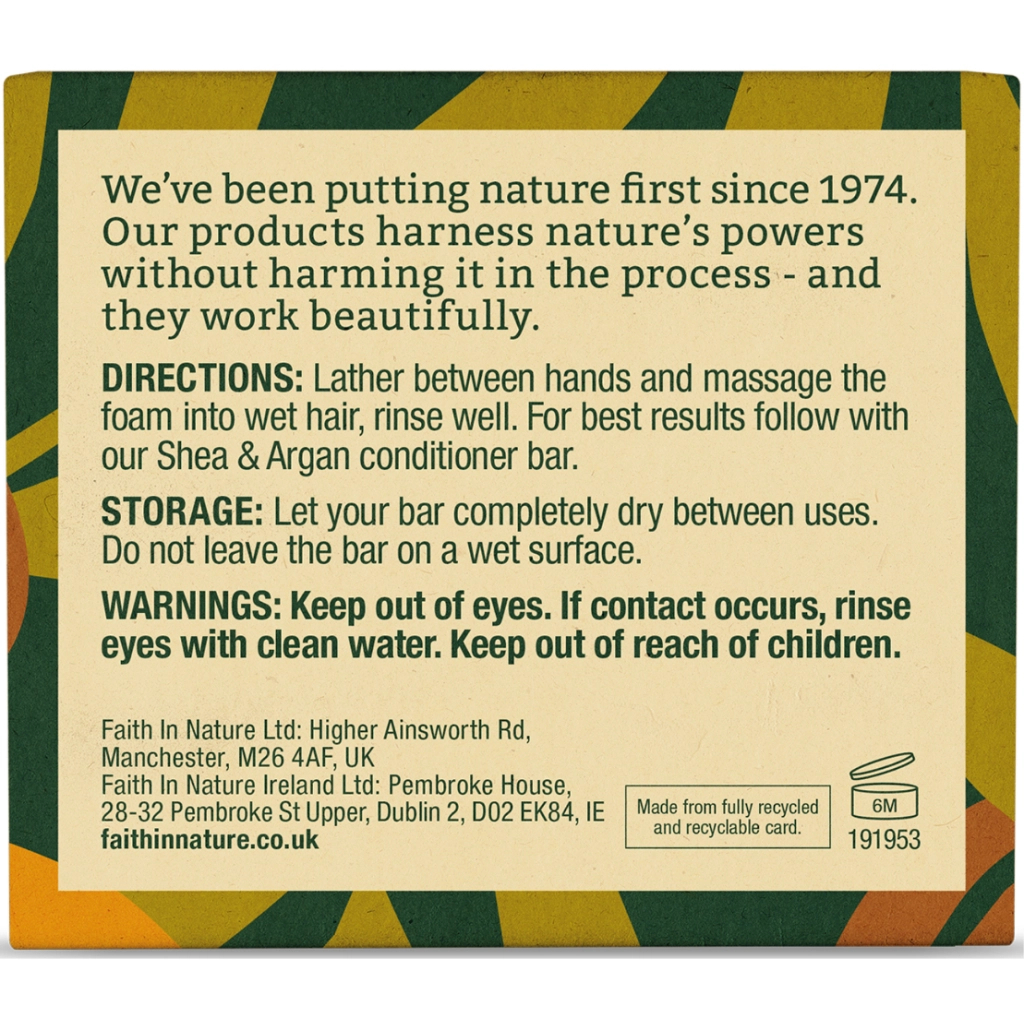 Твердий шампунь Faith in Nature Натуральний З ши та арганою 85 г (708002307607) - зображення 2