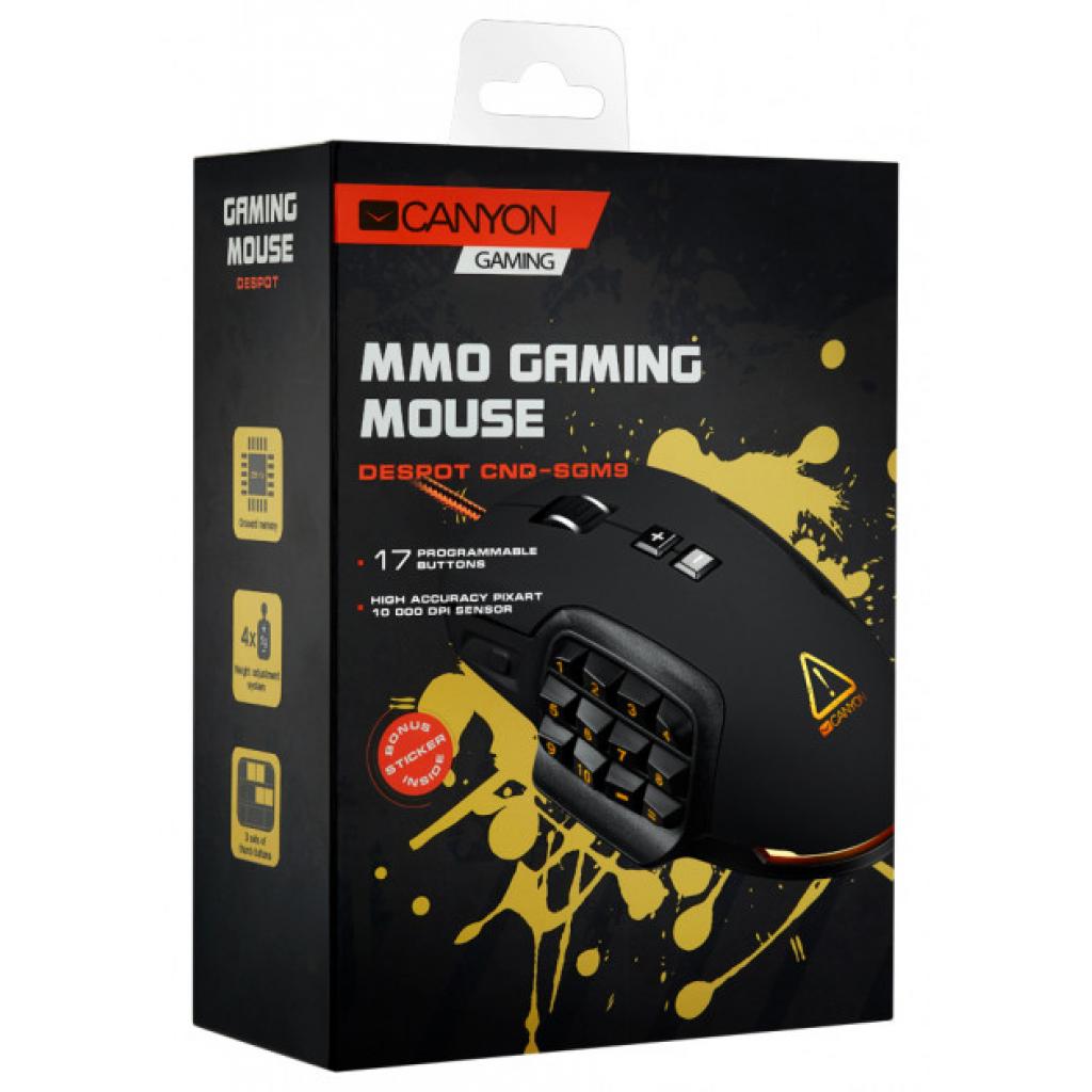 Мишка Canyon Despot USB Black (CND-SGM9) - зображення 4