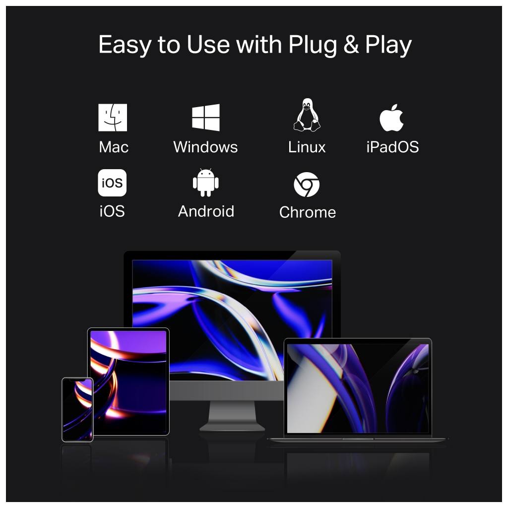 Концентратор TP-Link USB-C 7-in-1 3xUSB + HDMI + SD/TF + USB-C PD100W (UH7021C) - зображення 12