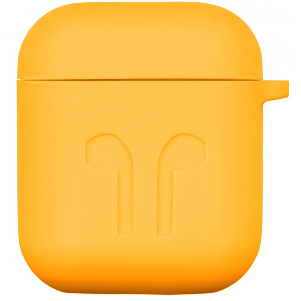 Чохол для навушників 2E для Apple AirPods Pure Color Silicone Imprint 1.5 мм Yellow (2E-AIR-PODS-IBSI-1.5-YW) - зображення 1