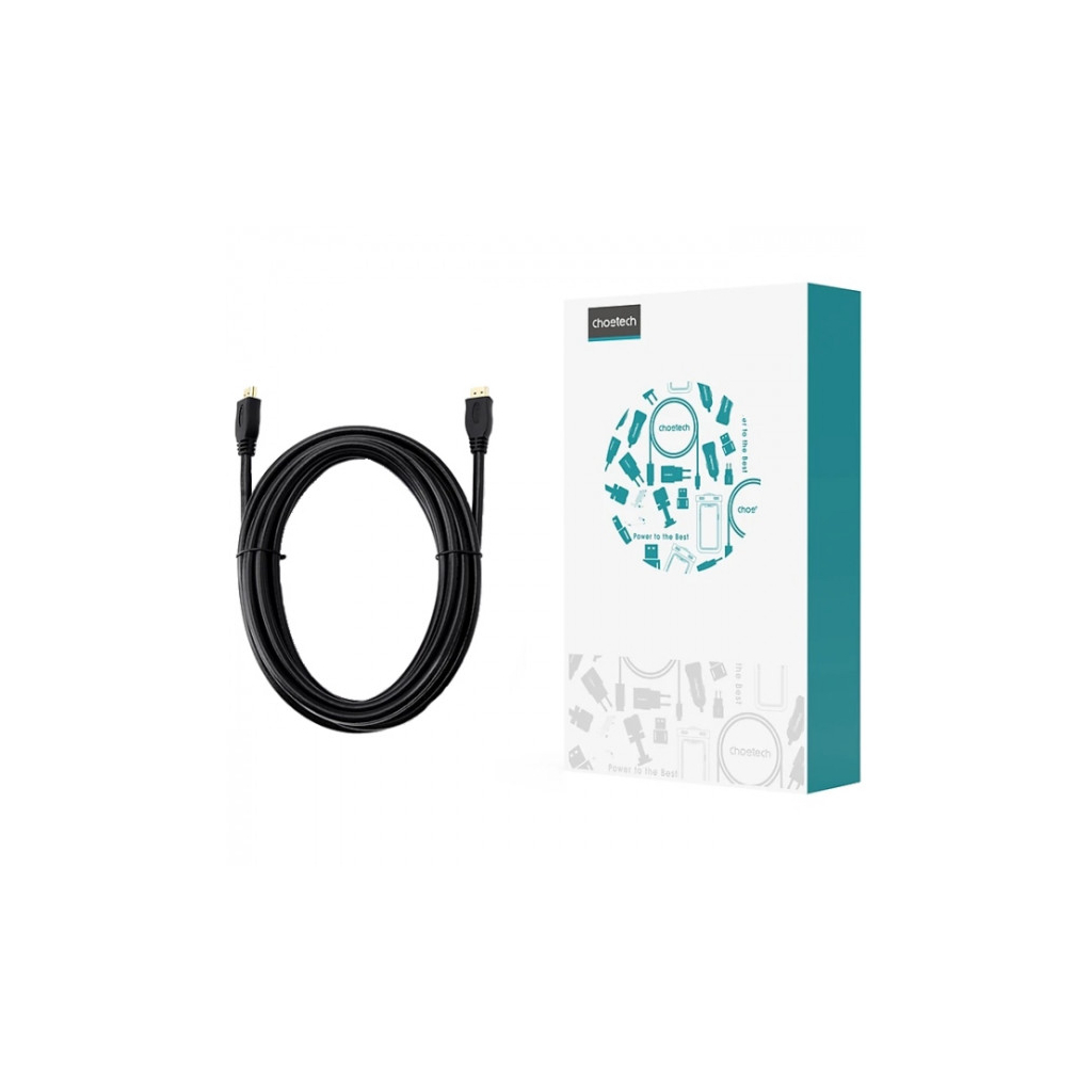 Кабель мультимедійний HDMI M to HDMI M 5.0m V2.1 8K 4K120Hz Choetech (XHH-TP21-BK) - зображення 2