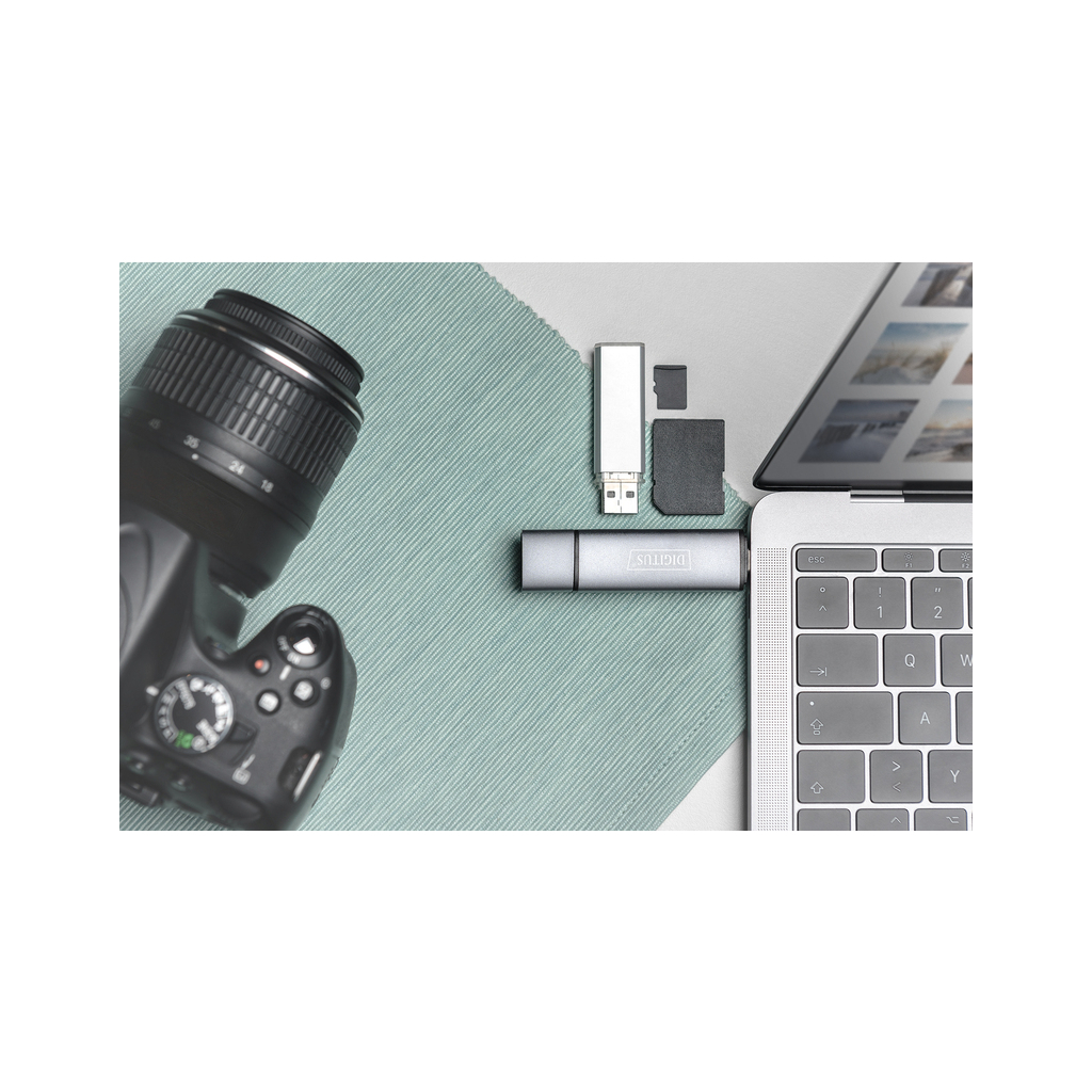 Зчитувач флеш-карт Digitus USB-C/USB 3.0 SD/MicroSD (DA-70886) - изображение 9