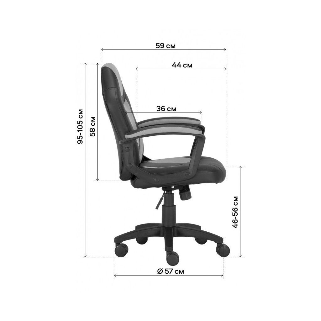 Крісло ігрове GT Racer X-1414 Gray/Gray (X-1414 Fabric Gray/Gray) - зображення 6