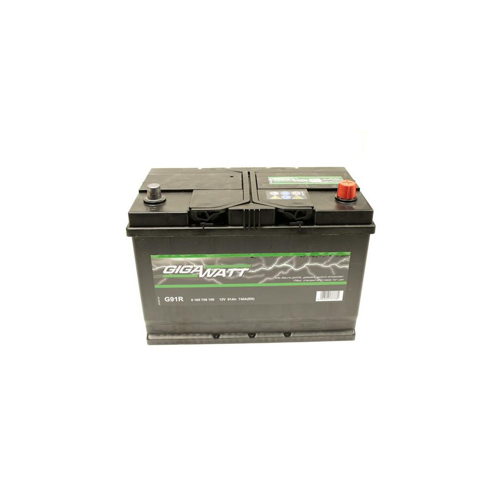 Акумулятор автомобільний GigaWatt 91А (0185759100) - зображення 1
