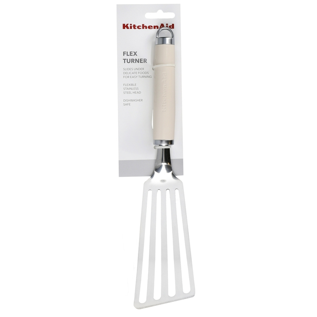Лопатка кухонна KitchenAid Coreline з прорізами, 32,8 см, кремовий (KAG024OHACE) - зображення 4