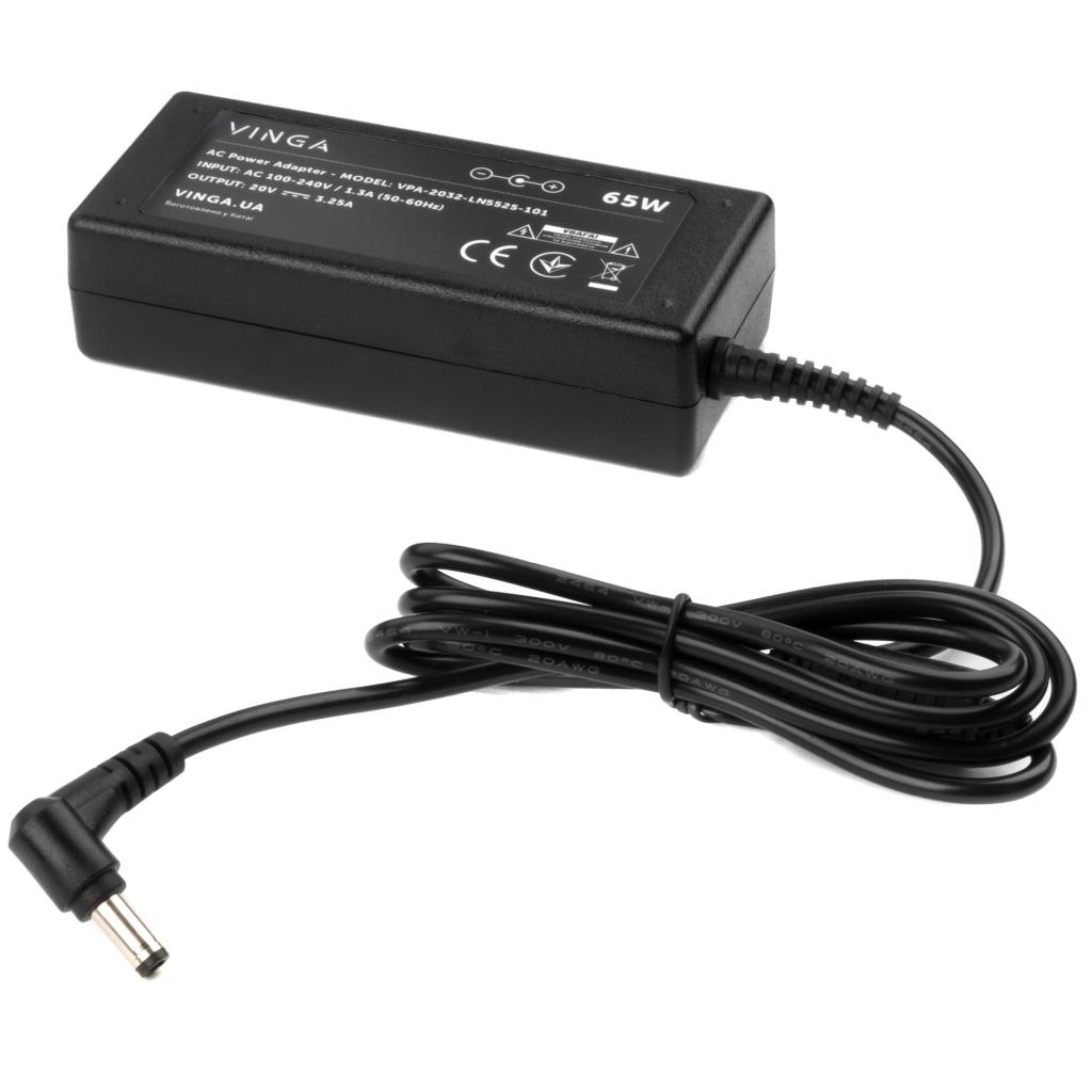 Блок живлення до ноутбуку Vinga Lenovo 65W 20V 3.25А 5.5*2.5 (VPA-2032-LN5525-101) - зображення 2