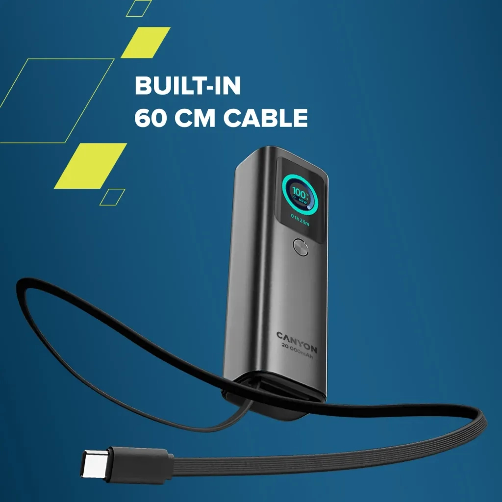 Батарея універсальна Canyon 20000mAh OnPower 265 PD/100W (CNS-CPB265DG) - изображение 8