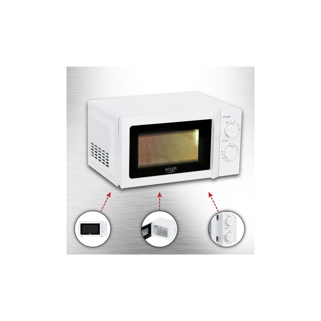 Мікрохвильова піч Adler AD 6205 - зображення 6