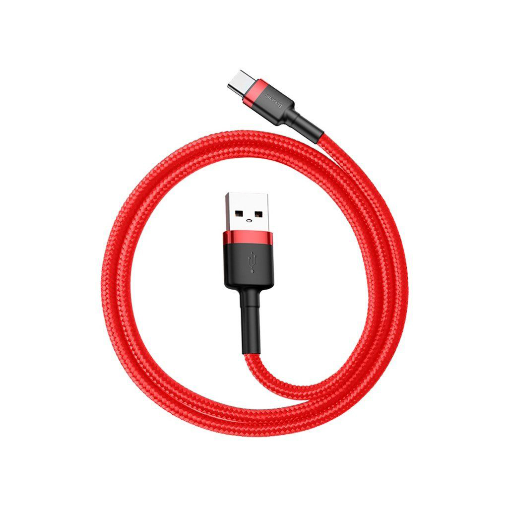 Дата кабель USB 2.0 AM to USB-C 0.5m 3A red Baseus (CATKLF-A09) - зображення 1