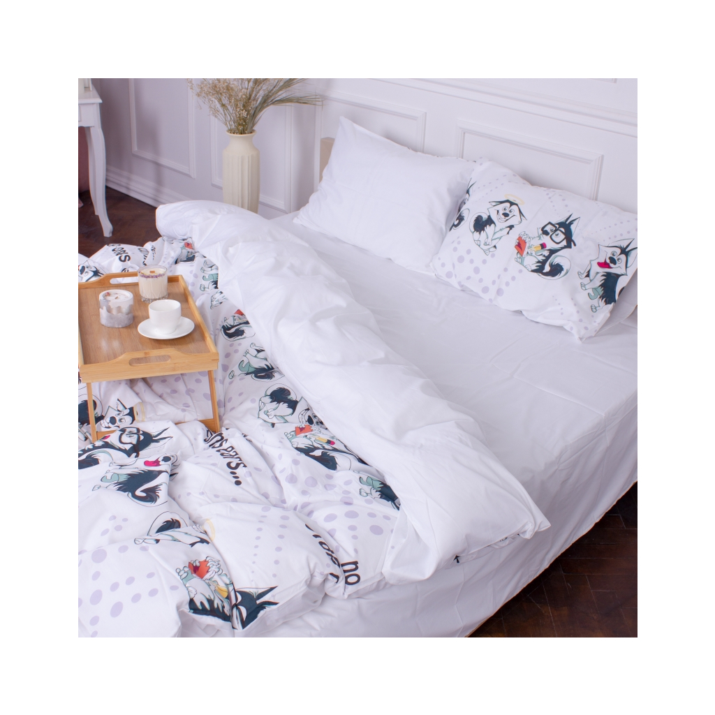 Постільна білизна MirSon Сатин 22-1331 No comment Полуторна (2200005158944) - зображення 5