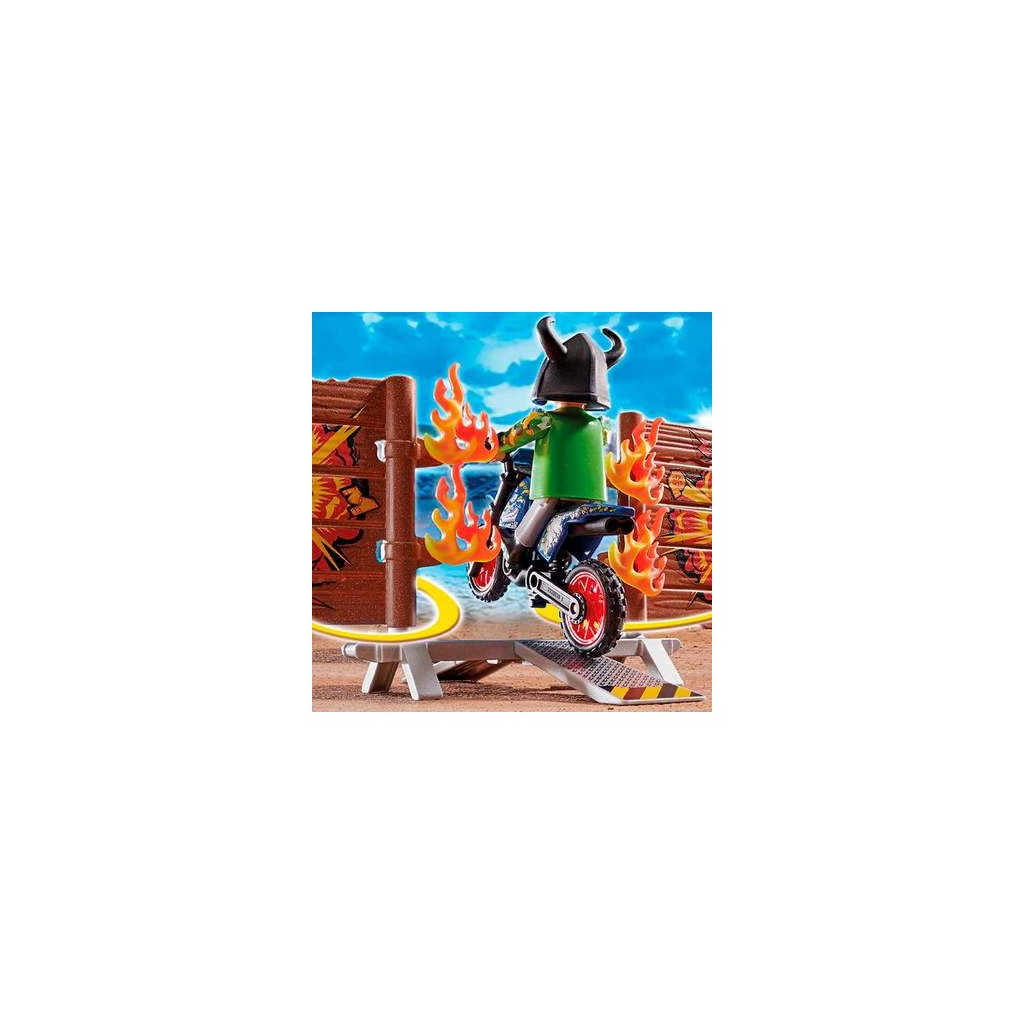 Конструктор Playmobil Stunt show Мотокрос з вогняною стіною (70553) - зображення 3