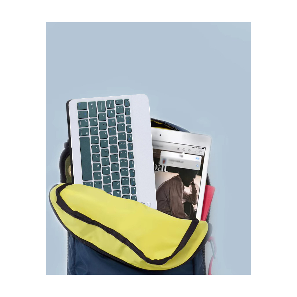 Клавіатура BeCover (245х150 мм) Bluetooth UA Dark Green (713406) - зображення 6