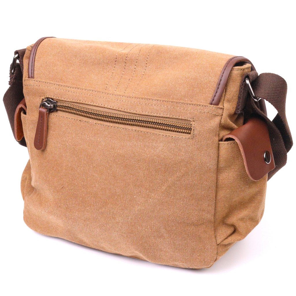 Сумка Vintage Чоловіча з клапаном з текстилю Коричнева (21249) - зображення 2