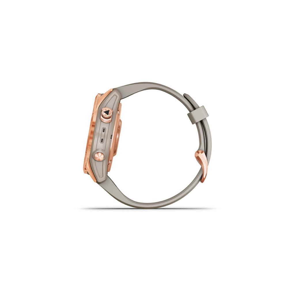 Смарт-годинник Garmin fenix 7S Sol, Rose Gold w/ Light Sand Band, GPS (010-02539-11) - изображение 11
