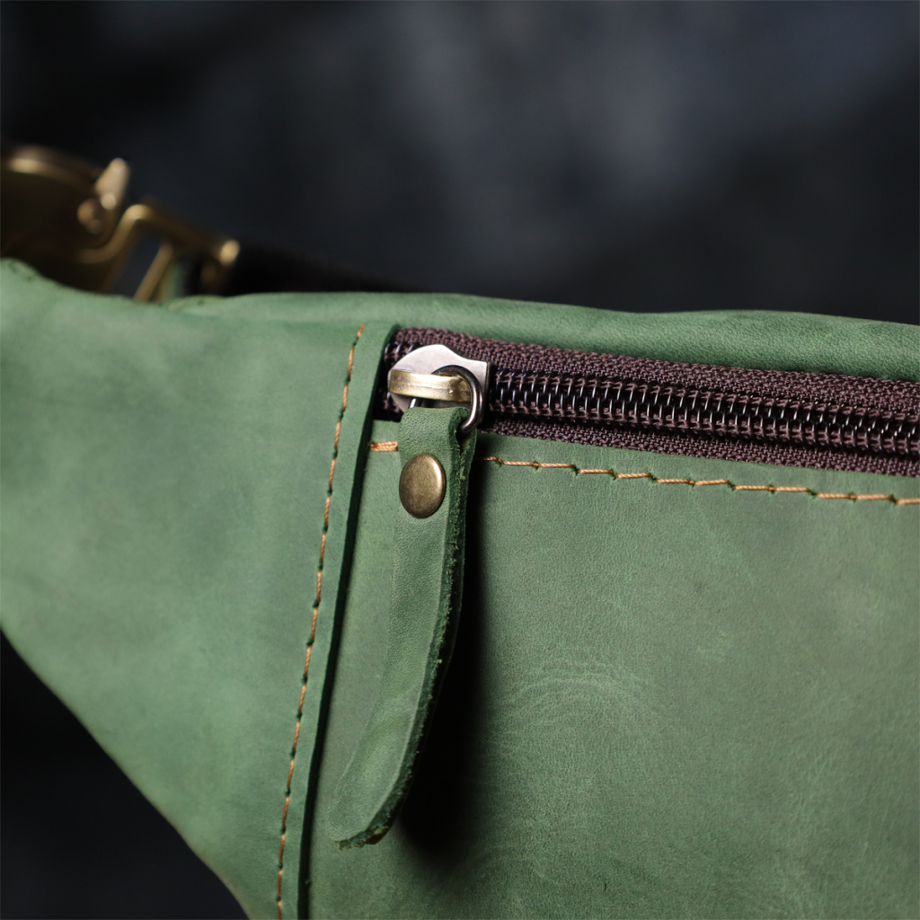 Сумка Shvigel З натуральної шкіри Зелена (23124) - зображення 10