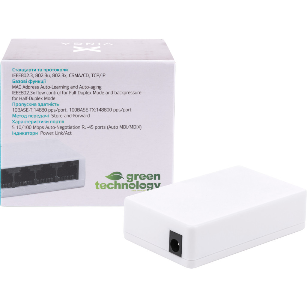 Комутатор мережевий Vinga FS-1005 - зображення 9