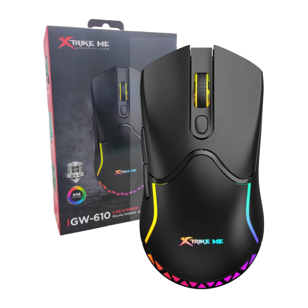 Мишка Xtrike ME GW-610 Wireless RGB Black (GW-610) - зображення 5