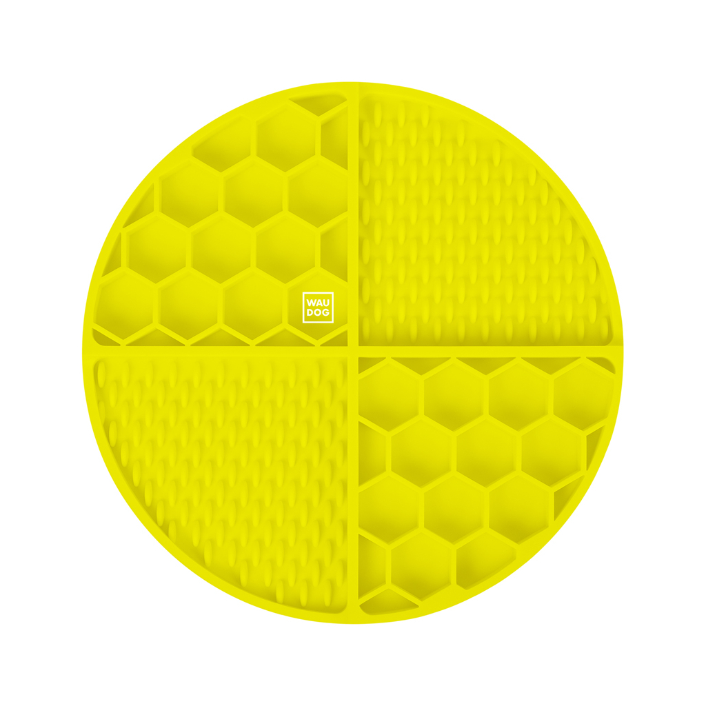 Універсальний посуд для тварин WAUDOG Silicone Килимок для злизування 21х21х3 см жовтий (23508) - изображение 3
