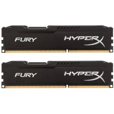 Модуль пам'яті для комп'ютера DDR3 8Gb (2x4GB) 1866 MHz HyperX Fury Black Kingston Fury (ex.HyperX) (HX318C10FBK2/8) - зображення 1
