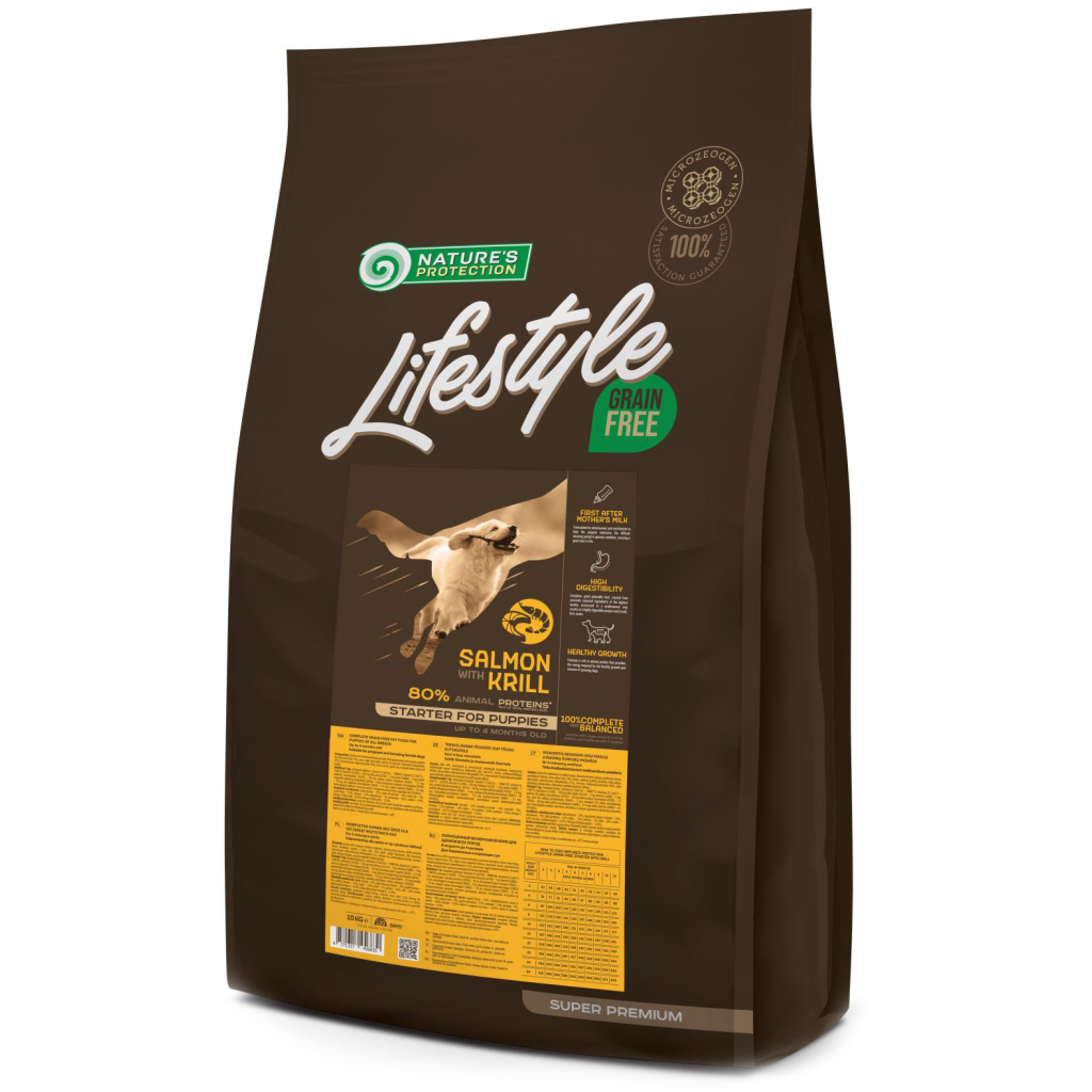 Сухий корм для собак Nature's Protection Lifestyle Grain Free Salmon with krill Starter For Puppies 1 (NPLS45683) - зображення 1