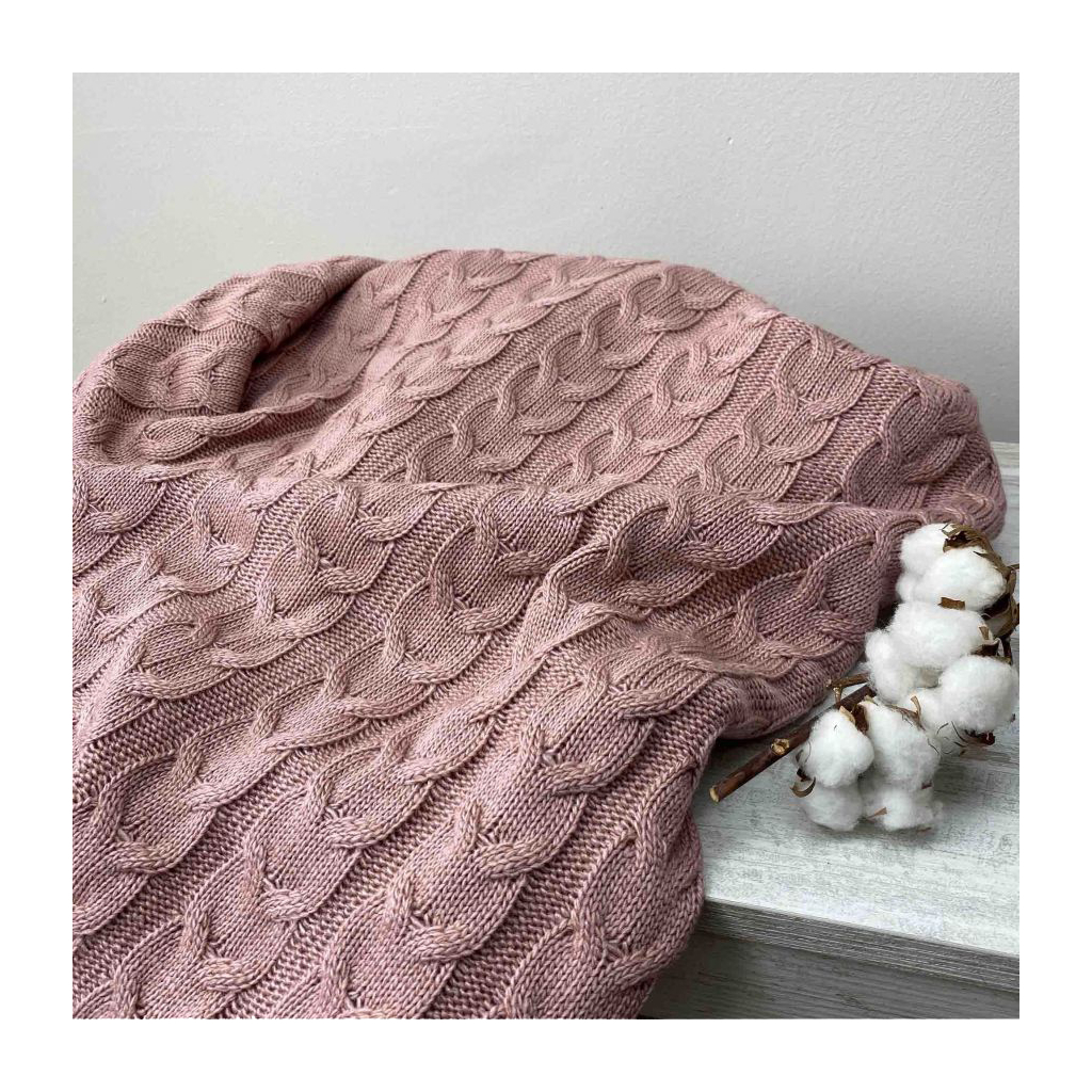 Плед Прованс Глорія 190х220 коси Попелясто-рожевий (14600) - зображення 3