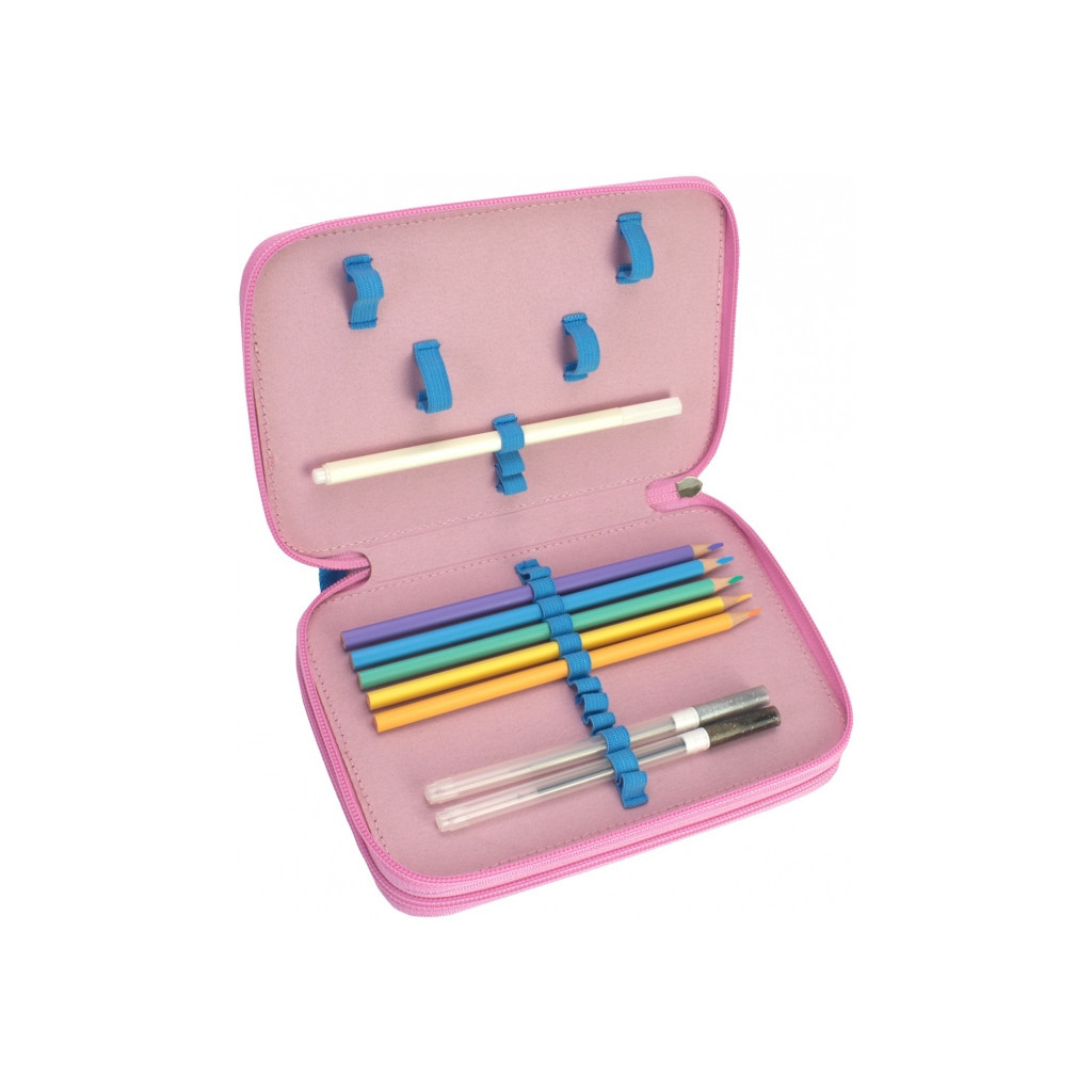 Пенал Cool For School 2 відділення з відворотами Рожевий (CF87273) - изображение 3