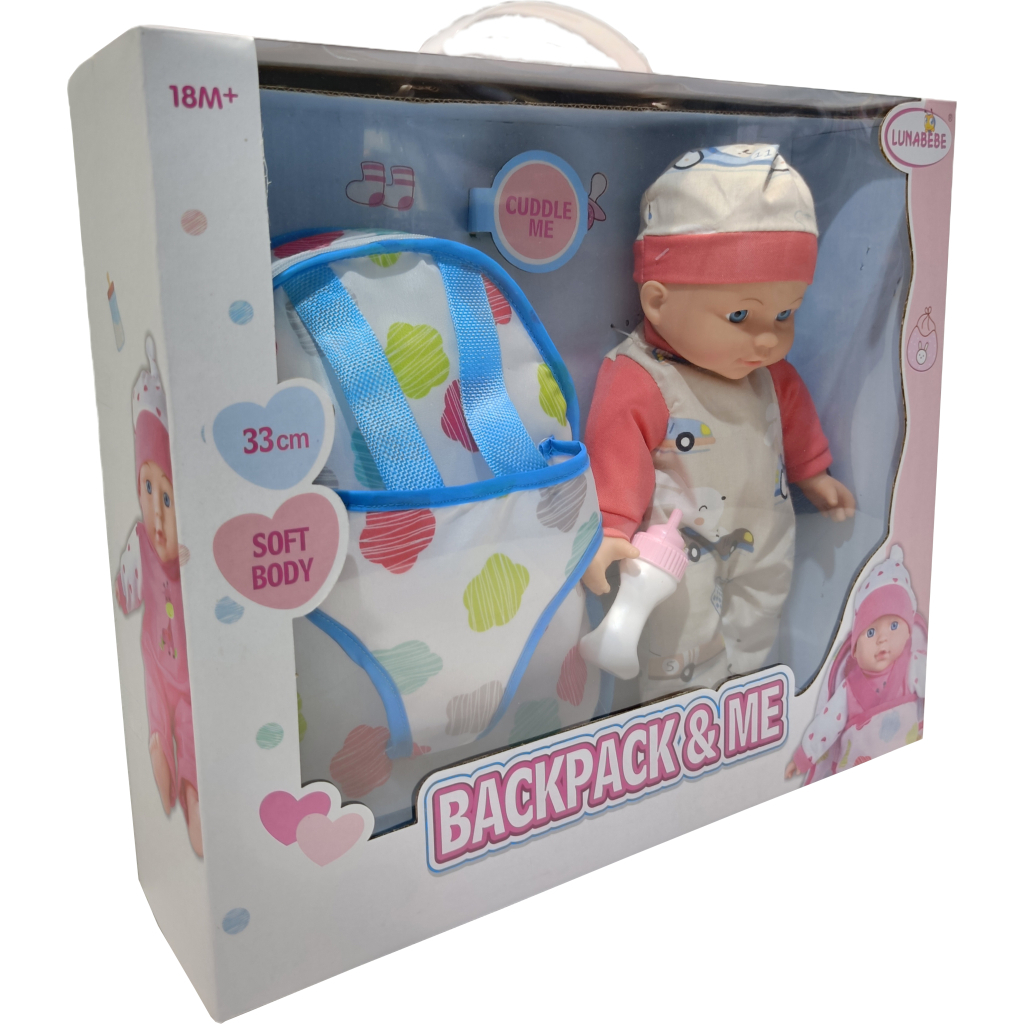 Пупс Lunabebe м'яконабивний з аксесуарами 33 см (3858894674831) - зображення 3