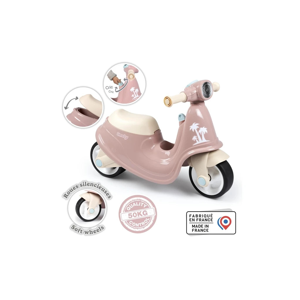 Біговел Smoby Toys рожевий 65x34x48 см (721008) - зображення 4