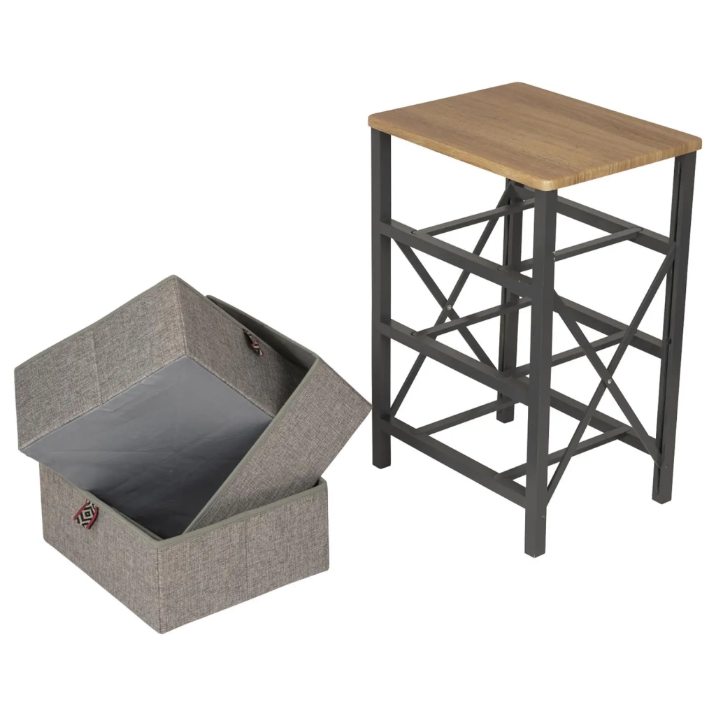 Набір кемпінгових меблів Bo-Camp Комод розкладний Hamlets Grey/Brown (1609312) - зображення 3