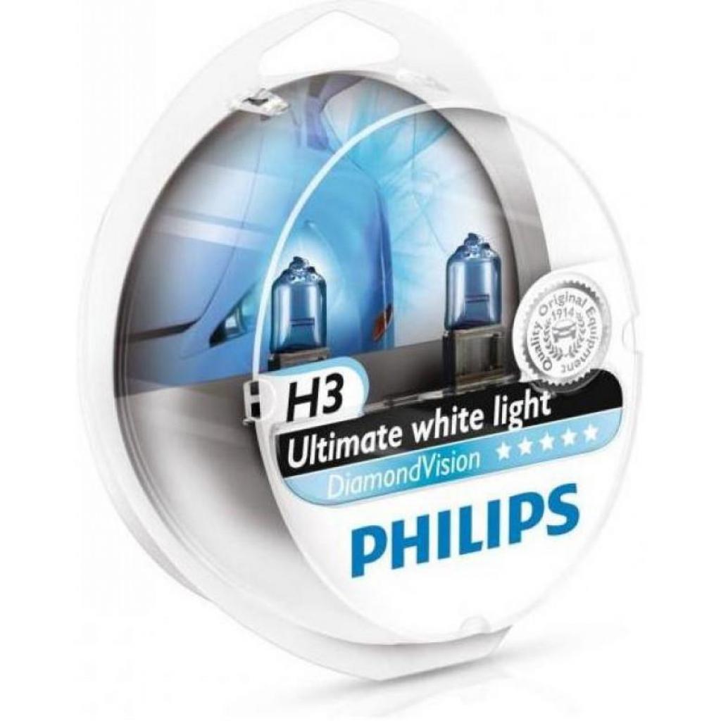 Автолампа Philips H3 Diamond Vision 5000K, 2шт/блистер (12336DVS2) - зображення 1
