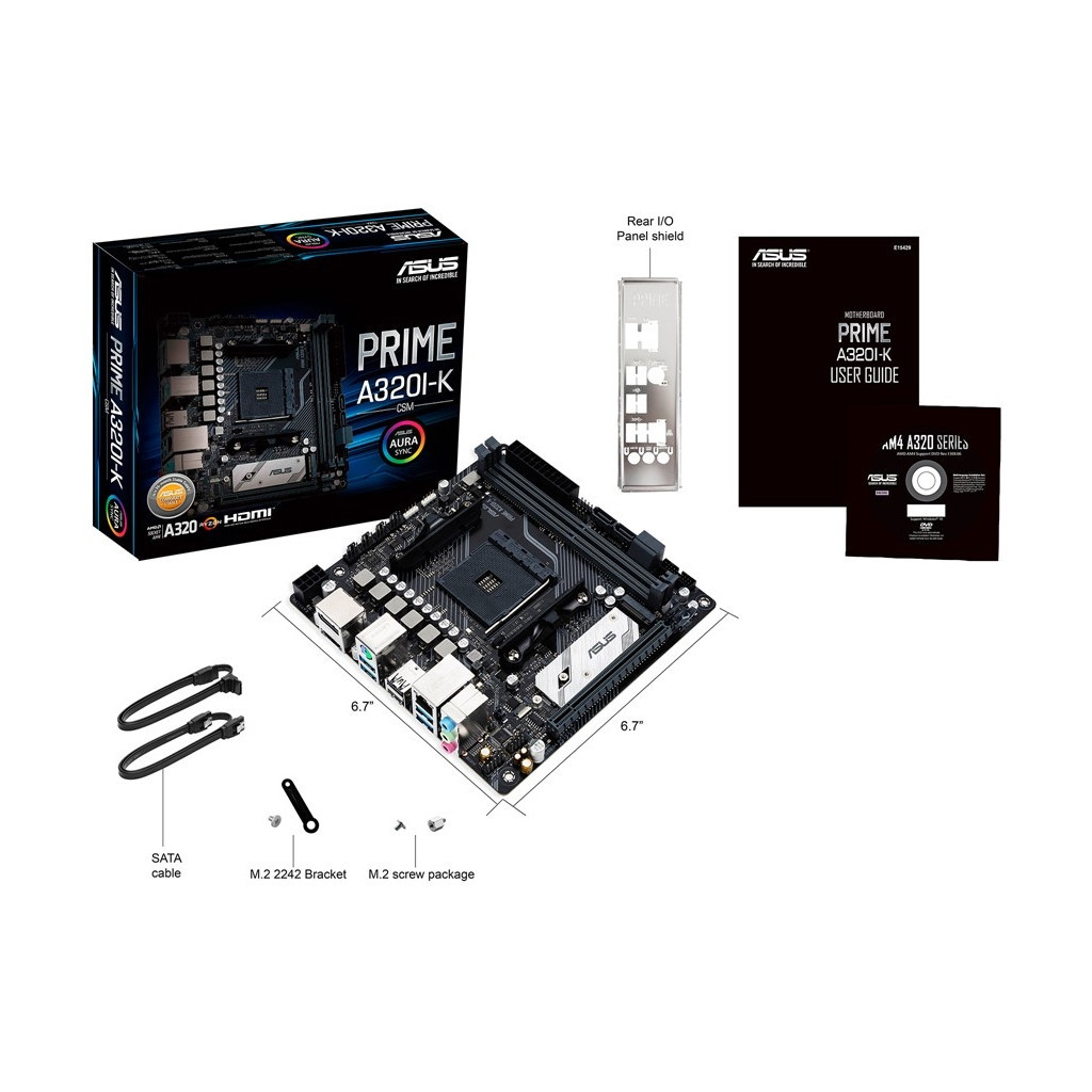 Материнська плата ASUS PRIME A320I-K/CSM - зображення 7