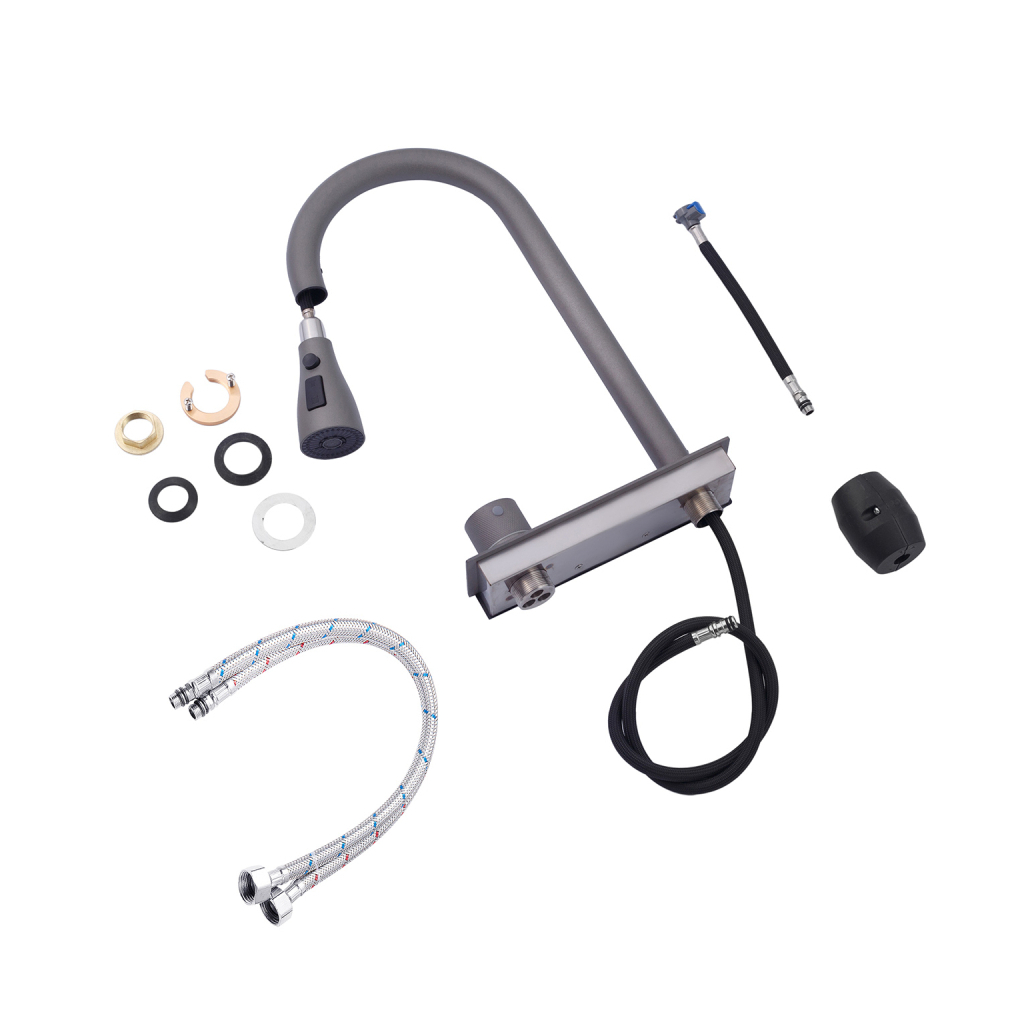 Мийка кухонна Kroner Schwarze-SET7545NGPVD (CV033806) - зображення 9